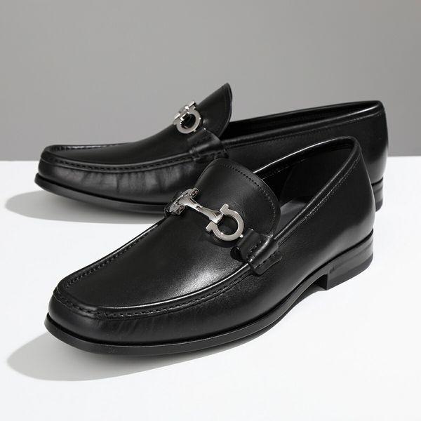 SALVATORE FERRAGAMO フェラガモ モカシン CHRIS 0686084 EEE メンズ ガンチーニ ビット モカシン レザーシューズ  革靴 NERO