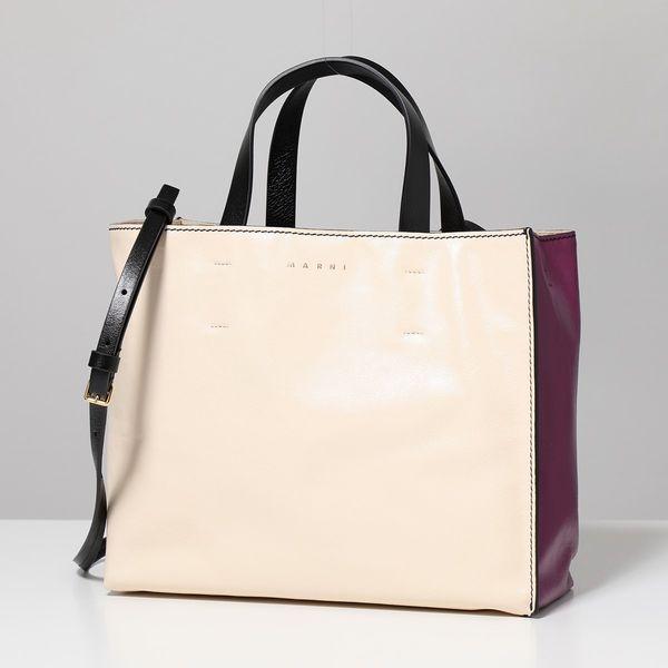 【美品】マルニ　ハンドバッグ　ミュゼオ　ソフト　バイカラー　トートバッグ 楽天市場】MARNI マルニ Museo Soft Mini Shoulder Bag ミュゼオ
