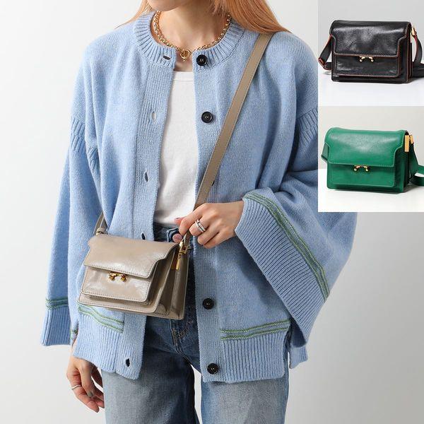 マルニ MARNI ショルダーバッグ ボディーバッグ キャンバス￼×レザー MARNI マルニ ショルダーバッグ クロスボディバッグ レザー 本革