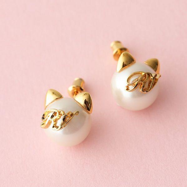 Roger Vivier（ロジェヴィヴィエ） ピアス RV PEARL CAT パール 