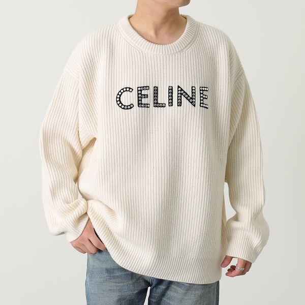 CELINE セリーヌ ニット セーター 2A68W642Q.01OW メンズ CELINE セリーヌ ニット セーター 2A68W642Q.01OW メンズ