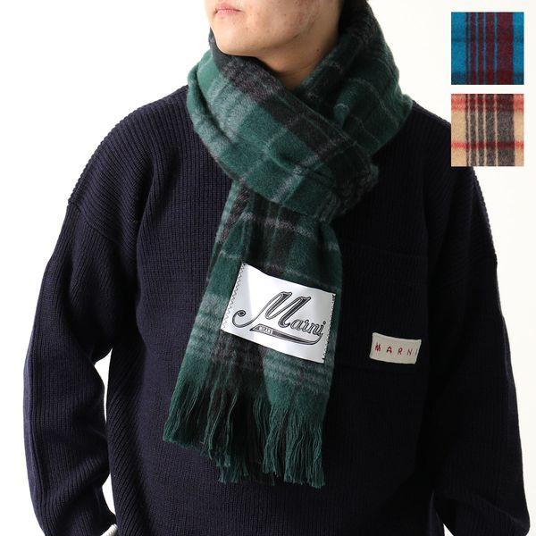 MARNI（マルニ） マフラー SCMC0081A0 UAW005 メンズ チェック ウール