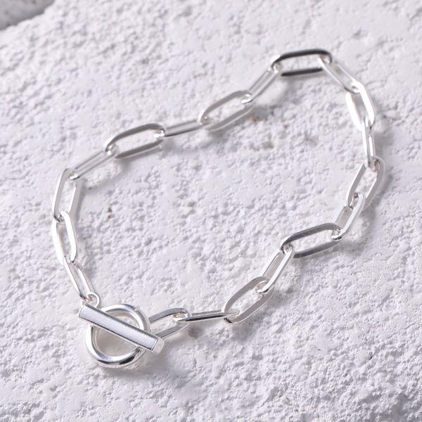 シルバー925 レクタングルチェーンブレスレット　ニナエジュール Nina＆Jules（ニナ・エ・ジュール） ブレスレット Rectangle Chain