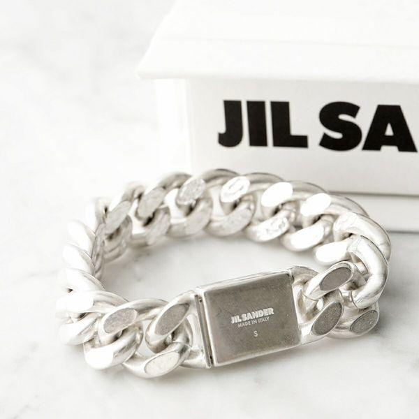 JIL SANDER ジルサンダー ブレスレット J29UY0004 P4877 メンズ チェーンブレスレット ロゴ アクセサリー ブラス  041/SILVER