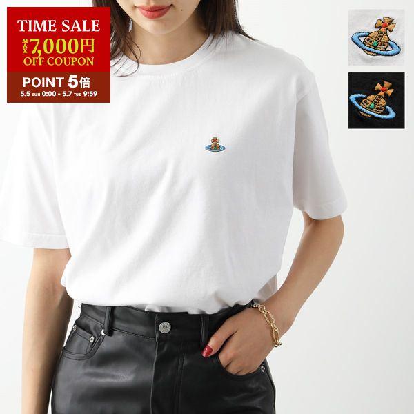 Vivienne Westwood ヴィヴィアンウエストウッド 半袖 Tシャツ 3G010006 J001M レディース コットン オーブ 刺繍  オーバーサイズ カラー2色