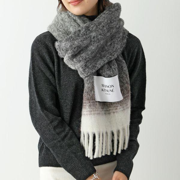 MAISON KITSUNE メゾンキツネ マフラー GRADIENT FRINGED SCARF MAISON KITSUNE メゾンキツネ マフラー GRADIENT FRINGED SCARF