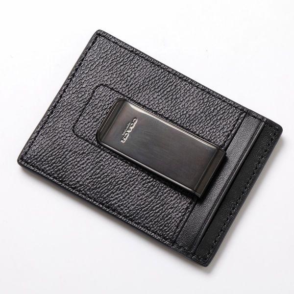 COACH マネークリップ 新品 ブラック 最新作 レザー 限定品 メンズ COACH（コーチ） 国内発送 財布 メンズ アウトレット レザー スリム