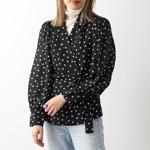 GANNI ガニー ブラウス F7318 6481 レディース ドット GANNI ガニー ブラウス F7318 6481 レディース ドット