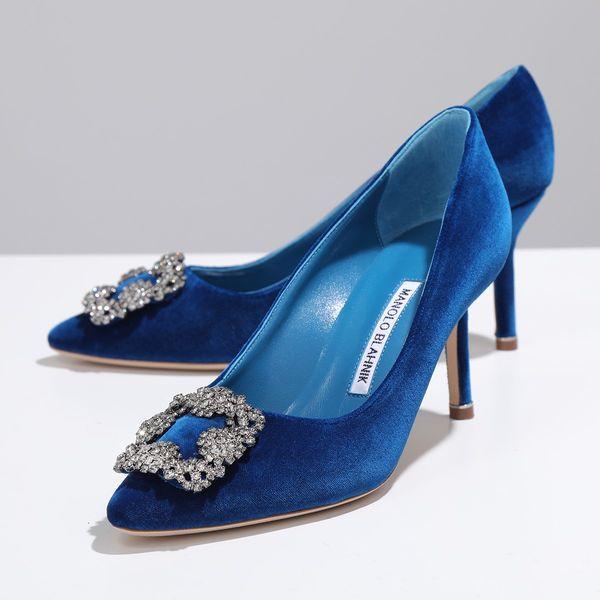 MANOLO BLAHNIK マノロブラニク パンプス HANGISI FMC VELVET