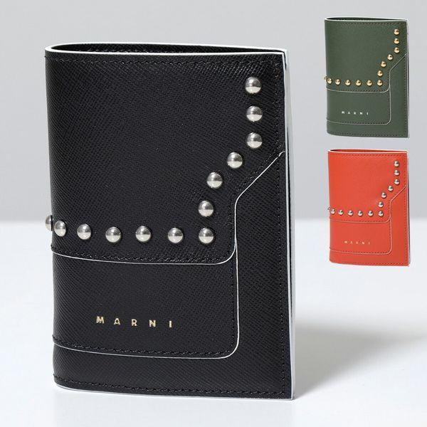MARNI マルニ 二つ折り財布 PFMOQ14ULP LV520 レディース サフィアーノ 