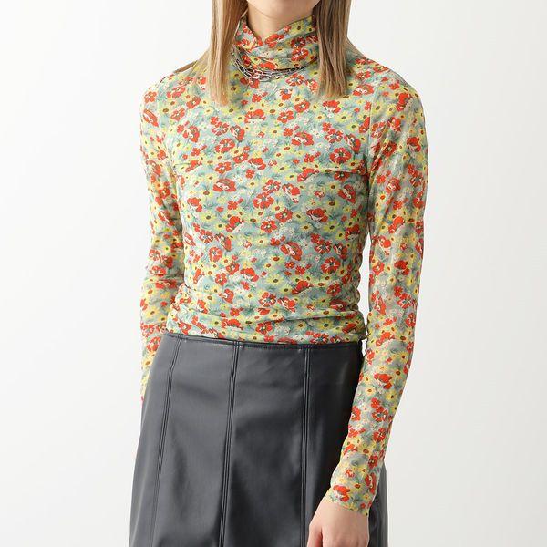 GANNI ガニー 長袖 Tシャツ T3289 3598 レディース シアー メッシュ