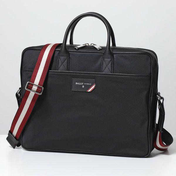 BALLY バリー ブリーフケース FALDY 6236759 メンズ ナイロン ビジネスバッグ ショルダーバッグ バリーストライプ ロゴ 鞄  F000/Black