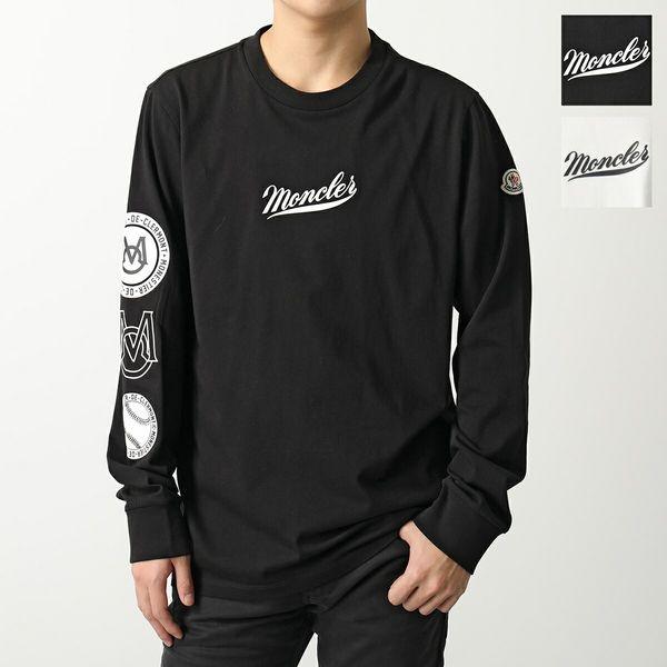 MONCLER モンクレール 長袖Tシャツ 8D00001 8390T メンズ ロングスリーブ ロンT ロゴ クルーネック コットン カラー2色