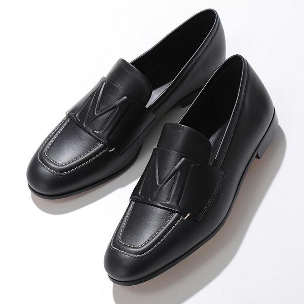 【極美品 箱付】MaxMara タッセルローファー 23cm ブラック top.jpg