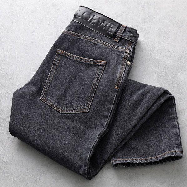 ロエベLOEWE デニムズボン ストレートズボン ジーンズ男女兼用ブラック