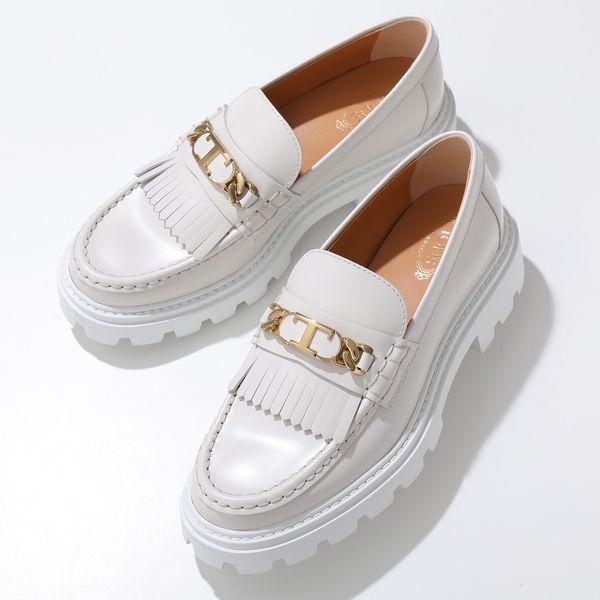 TODS トッズ ローファー XXW08J0GF80RXN レディース Tチェーン メタル フリンジ...