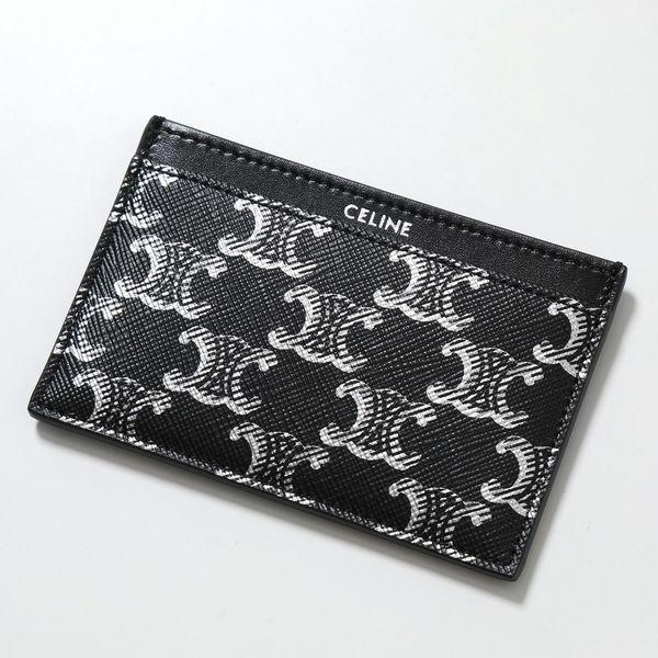 極美品 セリーヌ トリオンフ　フック付き ケース　総柄　ブラック レザー 極美品 セリーヌ トリオンフ フック付き コインケース 総柄 ブラック