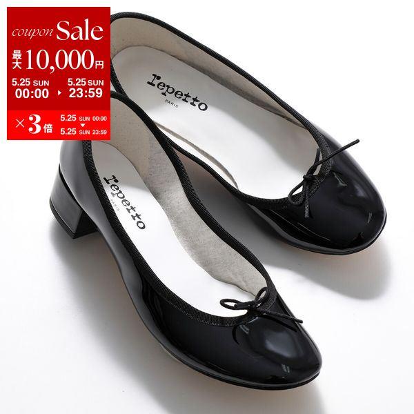 repetto レペット バレエシューズ BALLERINE CAMILLE カミーユ V511V レディース パテントレザー パンプス  3.0cmヒール 靴 410/Noir 【NEW SIZE】