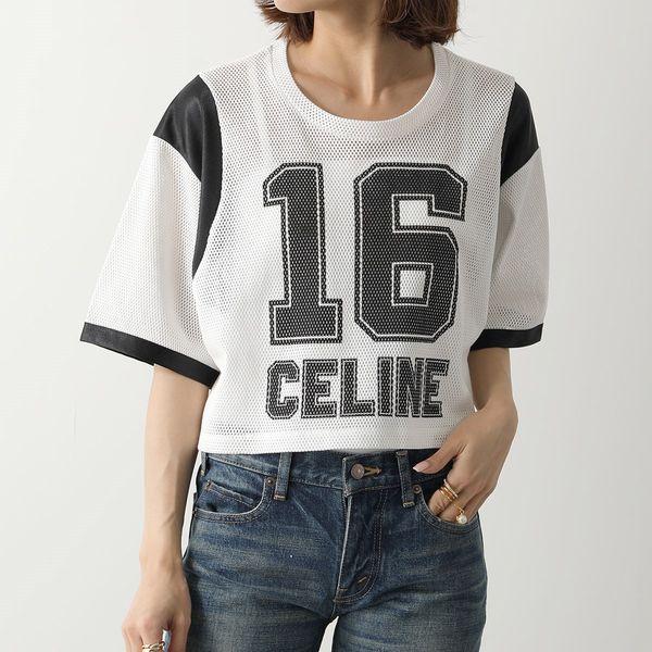 CELINE セリーヌ メッシュTシャツ 2XDT. OB レディース クルー