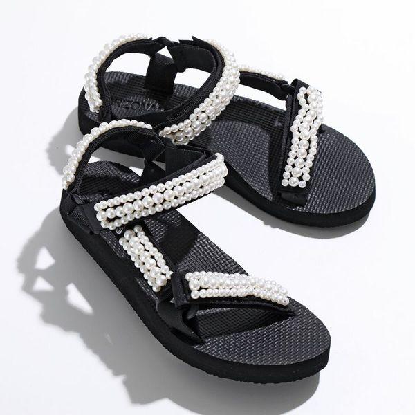 【新品タグ付】アリゾナラブ　チェーン×パール　サンダル　39 25-25.5 ARIZONA LOVE アリゾナラブ サンダル TREKKY PEARL レディース