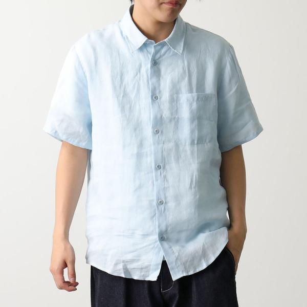 A.P.C. アーペーセー　ネイビー 半袖シャツ Lサイズ A.P.C.（アーペーセー） APC A.P.C. 半袖シャツ CHEMISETTE BELLINI