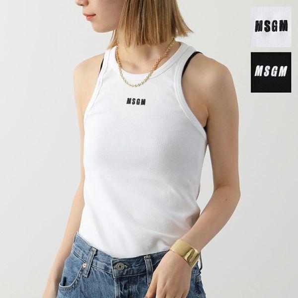 MSGM エムエスジーエム タンクトップ 3441MDT68 レディース ロゴ刺繍 