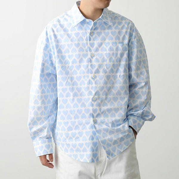 ami paris アミパリス シャツ USH125.CO0029 メンズ 長袖 ハート 