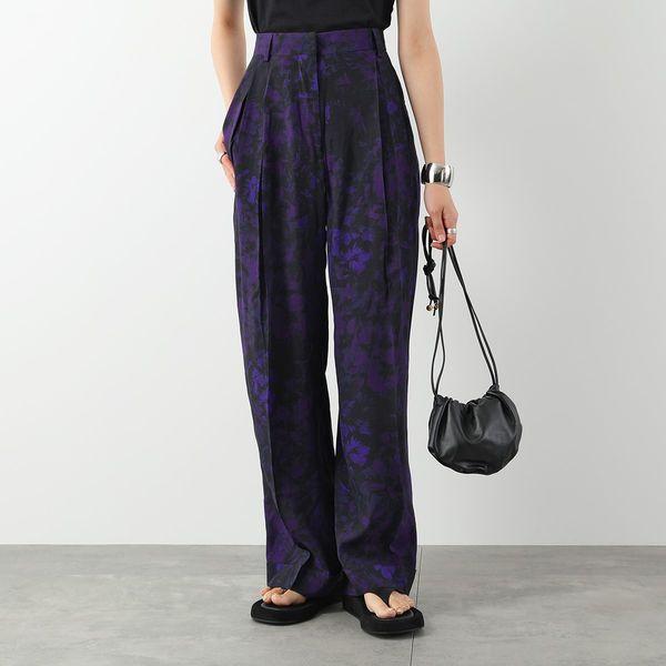 DRIES VAN NOTEN ドリスヴァンノッテン パンツ PARTAN 010903-6119 タックパンツ スラックス フローラル フラワー プリント 花柄 401 350531124 インポートセレクト musee 通販 ドリスヴァンノッテン毛100% ワイドパンツsize
