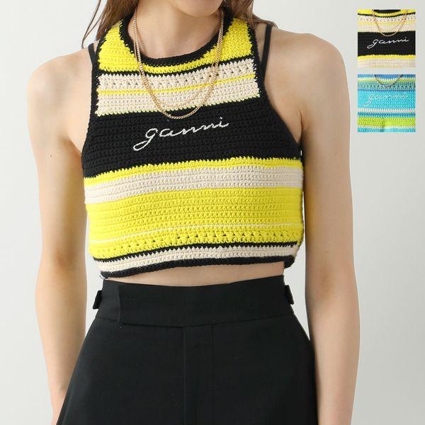 GANNI（ガニー） タンクトップ CROCHET RACEBACK BIKINI TOP A4519