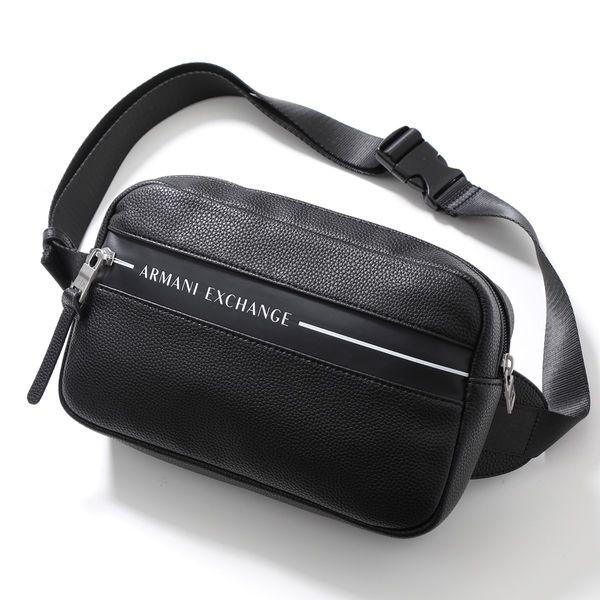 ARMANI EXCHANGE A/X アルマーニ エクスチェンジ ボディバッグ  3R メンズ ショルダーバッグ ベルトバッグ  ロゴ 鞄 /BLACK/