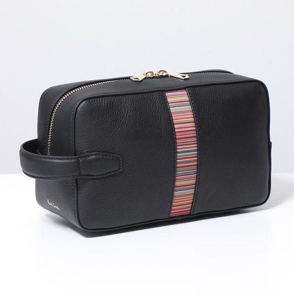 Paul Smith ポールスミス クラッチバッグ Bag Washbag M1A 6606 BMULTI メンズ レザー マルチストライプ  セカンドバッグ 鞄 79