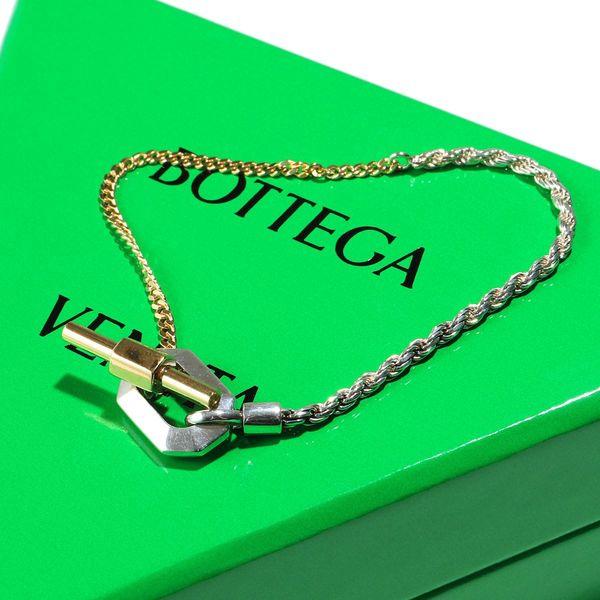 BOTTEGA VENETA ボッテガヴェネタ ブレスレット 732343 V507D メンズ ファセット チェーン silver925 18K  アクセサリー 8119