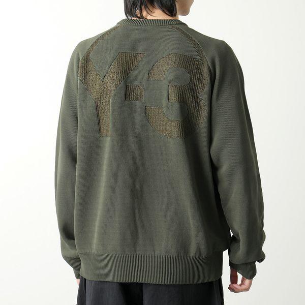 Y-3 ワイスリー ニット HT4501 メンズ クルー セーター 長袖 ロゴ リブ 