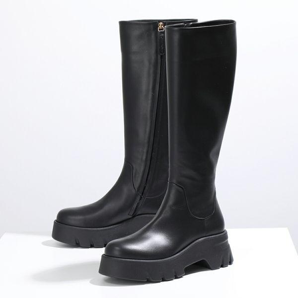 Gianvito Rossi ジャンヴィトロッシ ロングブーツ MONTEY BOOT VITELLO GLOVE G80388.20GOM.VGI  レディース レザー ラウンドトゥ 靴 NERO