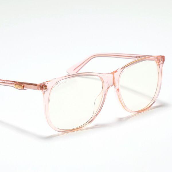 グッチ サングラス クリア ピンク GG0263S 美品 プラスチック 中古 GUCCI アイウエア クリア 透明 伊達メガネ メガネ クリアレンズ クリアレンズ メガネフレーム クリアカラー 透明ピンク 透け感 レディース メンズ GUCCI（グッチ） サングラス GG0263S レディース ウェリントン型