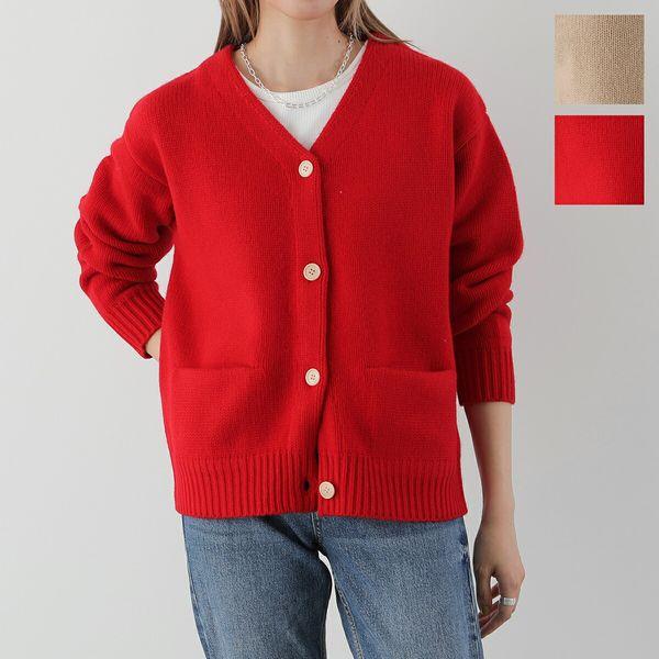 ロンハーマン別注DEMYLEE 赤ニットカーディガン根岸さん ロンハーマン別注DEMYLEE 赤ニットカーディガン根岸さん Ron Herman