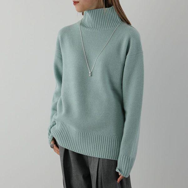 IHATOV イーハトーブ セーター Wool cashemere stand neck sweater 