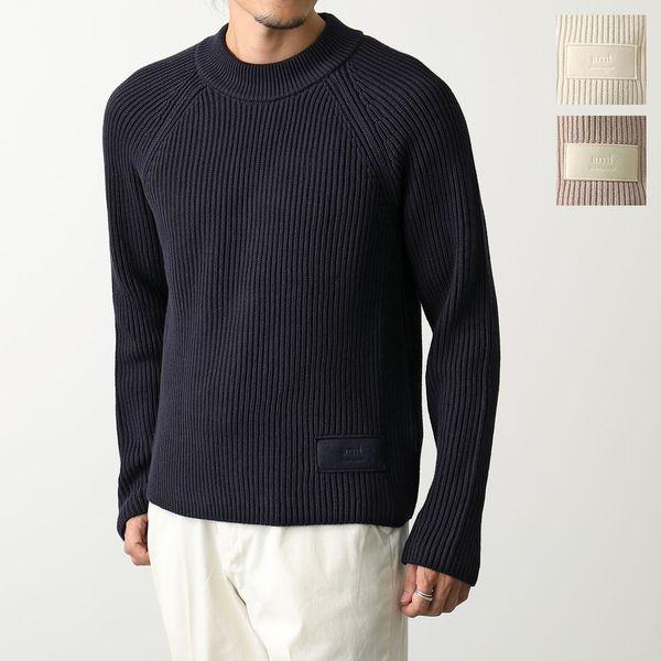 ami paris アミパリス ニット CREWNECK WITH LABEL HKS024 ami paris アミパリス ニット CREWNECK WITH LABEL HKS024