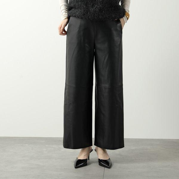 ★送料関税込★S Max Mara LUCIANA エコレザー ストレートパンツ S MAXMARA MAX MARA エス マックスマーラ エコレザーパンツ