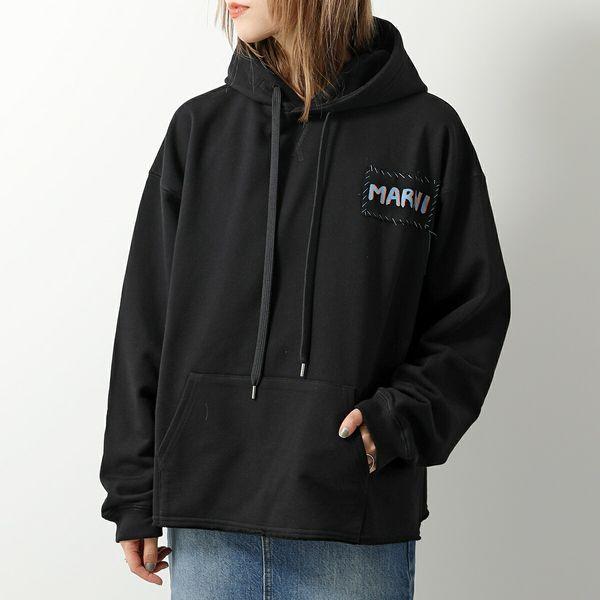 MARNIのオーバーサイズフード付きパーカー MARNI - 【ラスト1点】ブラッシュドバイオコットン スウェット (フード