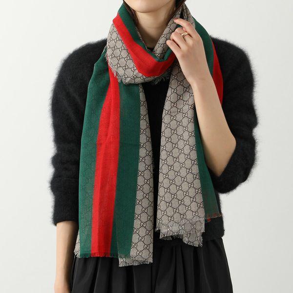 GUCCI（グッチ） ストール 600950 4G200 レディース フリンジ ウール