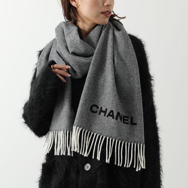 CHANEL シャネル マフラー AA9403 B13801 レディース ロゴ フリンジ