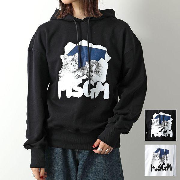 MSGM ブラッシュロゴパーカー ☆msgm コットン100%パーカー☆ MSGM 