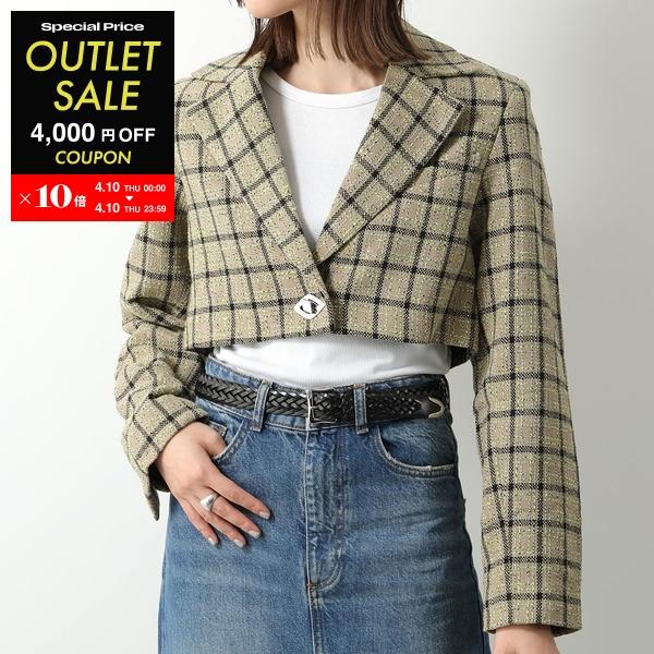 GANNI（ガニー） ジャケット Check Suiting Cropped Blazer F7985 6665 