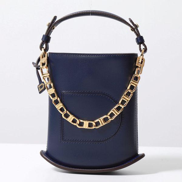 良品◎DELVAUX デルヴォー ネイビー ショルダーバッグ オールレザー DELVAUX（デルヴォー） ショルダーバッグ Pin Toy Chain ピン トイ
