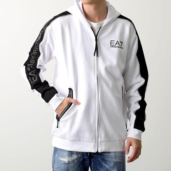 【美品】EA7 EMPORIO ARMANI パーカー XL ホワイトフルジップ EA7 EMPORIO ARMANI エアセッテ エンポリオアルマーニ パーカー 8NPM33
