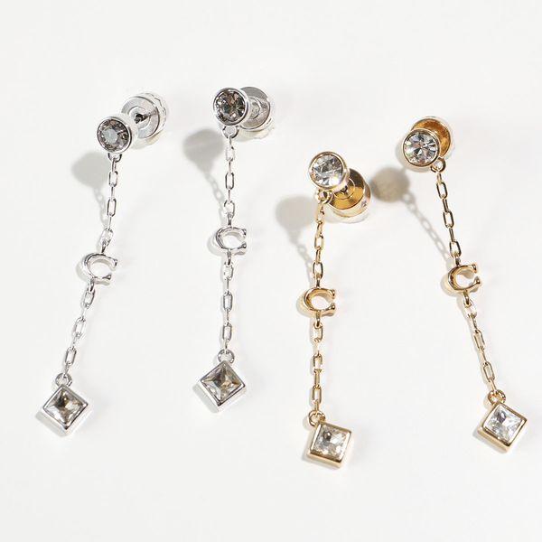 COACH（コーチ） ピアス 450408 レディース クリスタル装飾 チェーン