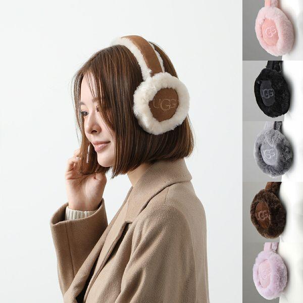 UGG アグ イヤーマフ W EMBROIDERED LOGO EARMUFF 20955 レディース エンブロイダリー ロゴ 耳あて イヤマフ  シープスキン シアリング カラー4色