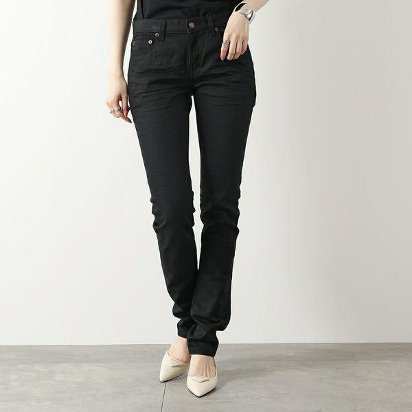 サンローランパリ SAINT LAURENT PARIS デニムパンツ 衣料品 ボトムス コットン レディース ブラック系 614447 YO500 【中古】 SAINT LAURENT サンローラン ジーンズ 614447 YO500 レディース デニム
