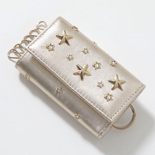 ☆開店セール☆ 新品未使用 美品 ジミーチュウ レザー ネプチューン キーケース JIMMY CHOO（ジミーチュウ） キーケース NEPTUNE AUR ネプチューン